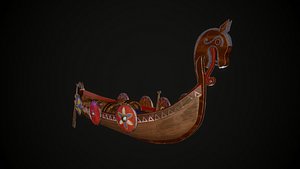 Boat Viking 3D model