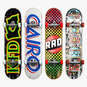 3D Skateboard set 007