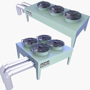 Rooftop HVAC Equipment MP v14 3D model