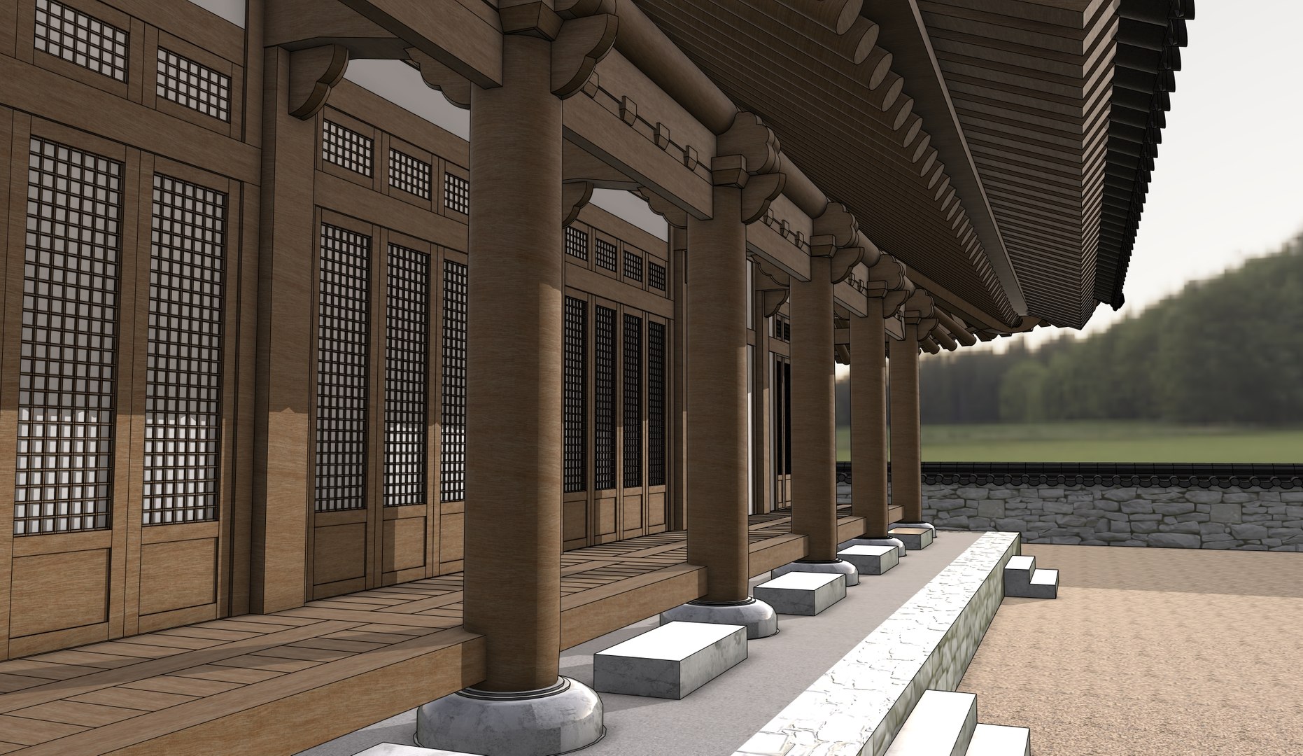 Korean Traditional House Hanok-v2017 Model - TurboSquid 2396212