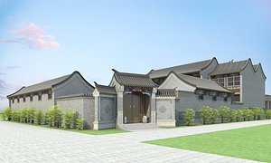 Chinese Courtyard House 06 3D model