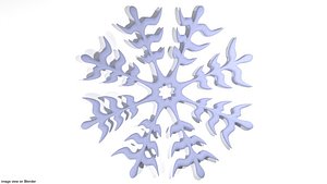 3D snow snowflake