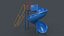 PBR Modular Outdoor Spiral Tube Slide C 3D model
