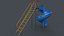 PBR Modular Outdoor Spiral Tube Slide C 3D model