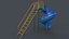 PBR Modular Outdoor Spiral Tube Slide C 3D model