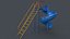 PBR Modular Outdoor Spiral Tube Slide C 3D model