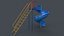 PBR Modular Outdoor Spiral Tube Slide C 3D model