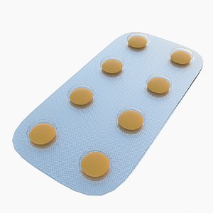 3D Blister Pills Pack model