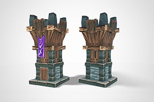 Human RTS Fantasy Building 3D model