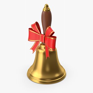 Hand Bell With Bow 3D