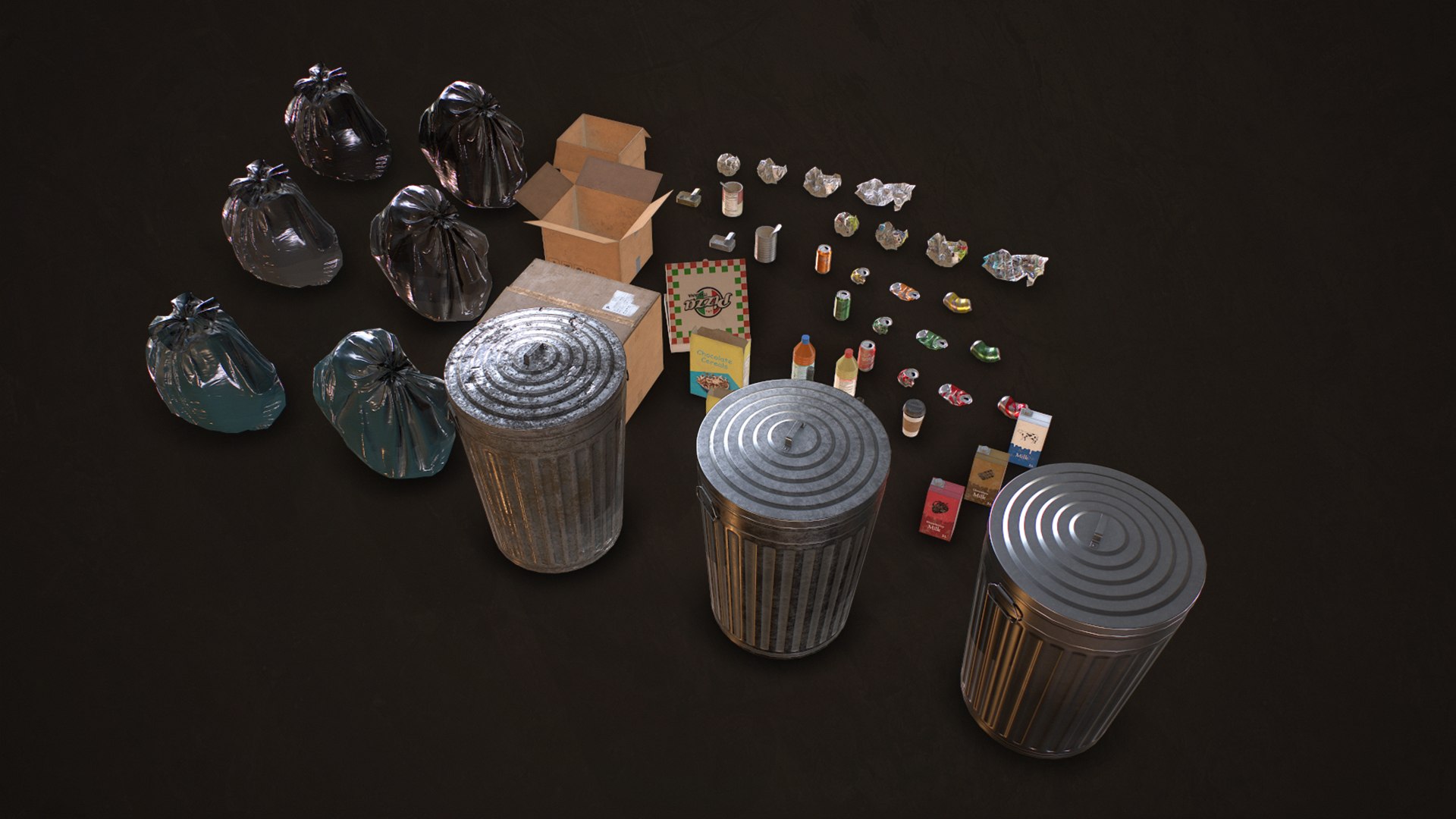 Pack Urban Trash 1 3D Model - TurboSquid 1542871