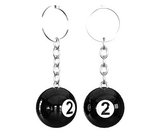 Pool Ball Keychain PBR 2 3D model