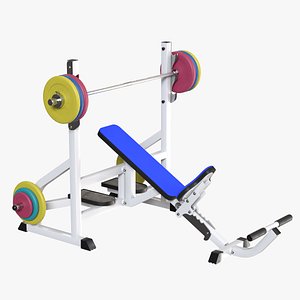 weight bench 3D