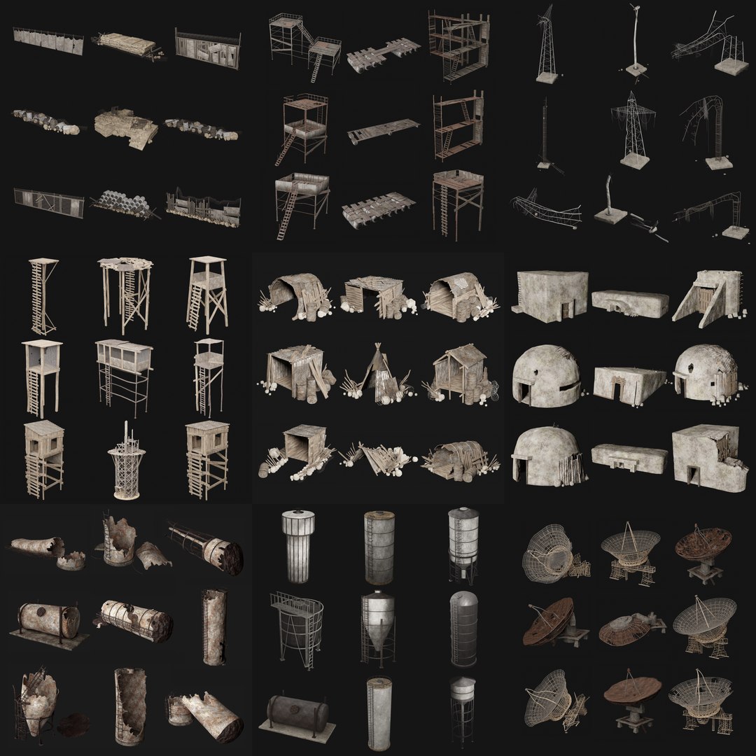 3D POST APO BUILDER CONSTRUCTIONS DESTROYED SURVIVAL COLLECTION model https://p.turbosquid.com/ts-thumb/VO/NzSPuD/Cd/main_render_jpg/jpg/1680563374/1920x1080/fit_q87/a37b20213f631d529feb6ad7c0d4270a3702ceba/main_render_jpg.jpg