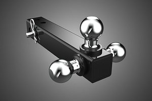 THREE 3 TRIPLE HITCH BALL MOUNT TRAILER SHANK RECEIVER TOWING