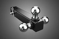 THREE 3 TRIPLE HITCH BALL MOUNT TRAILER SHANK RECEIVER TOWING