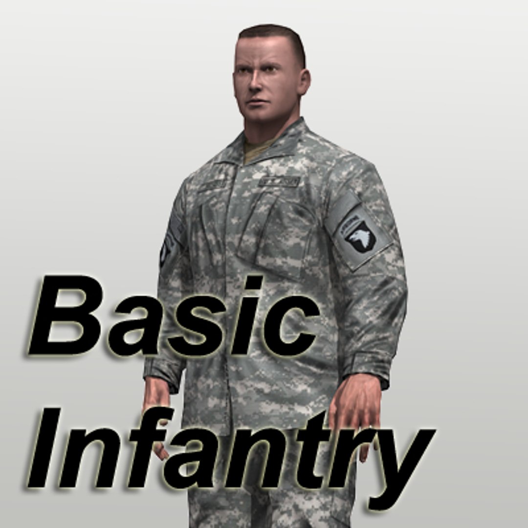 infantry soldier character 3d model