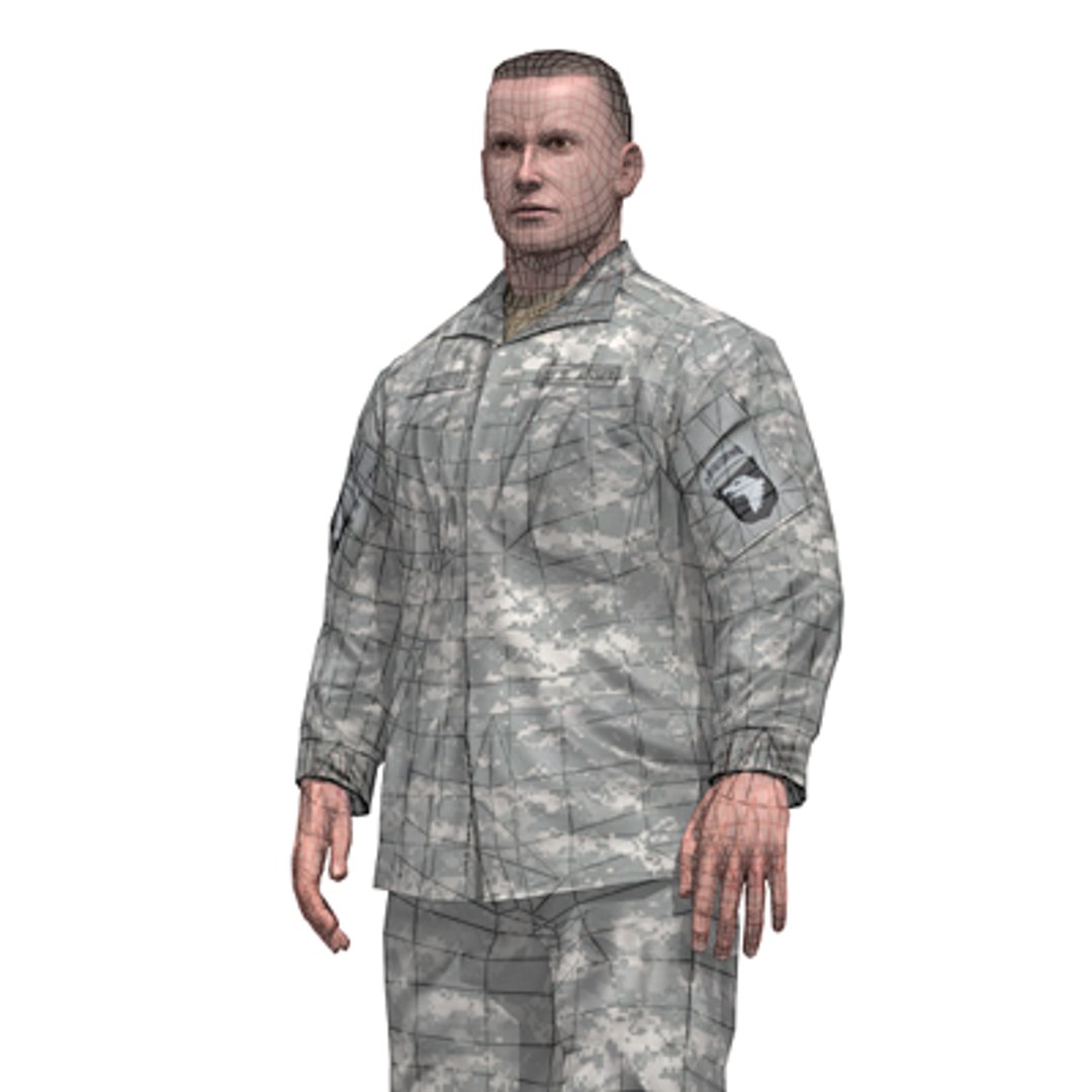 infantry soldier character 3d model