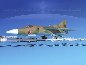 3d mig-23 flogger b fighter