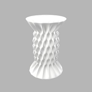 Vase porcelain white 3D model