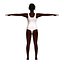 Low Poly Black Woman in Swimsuit