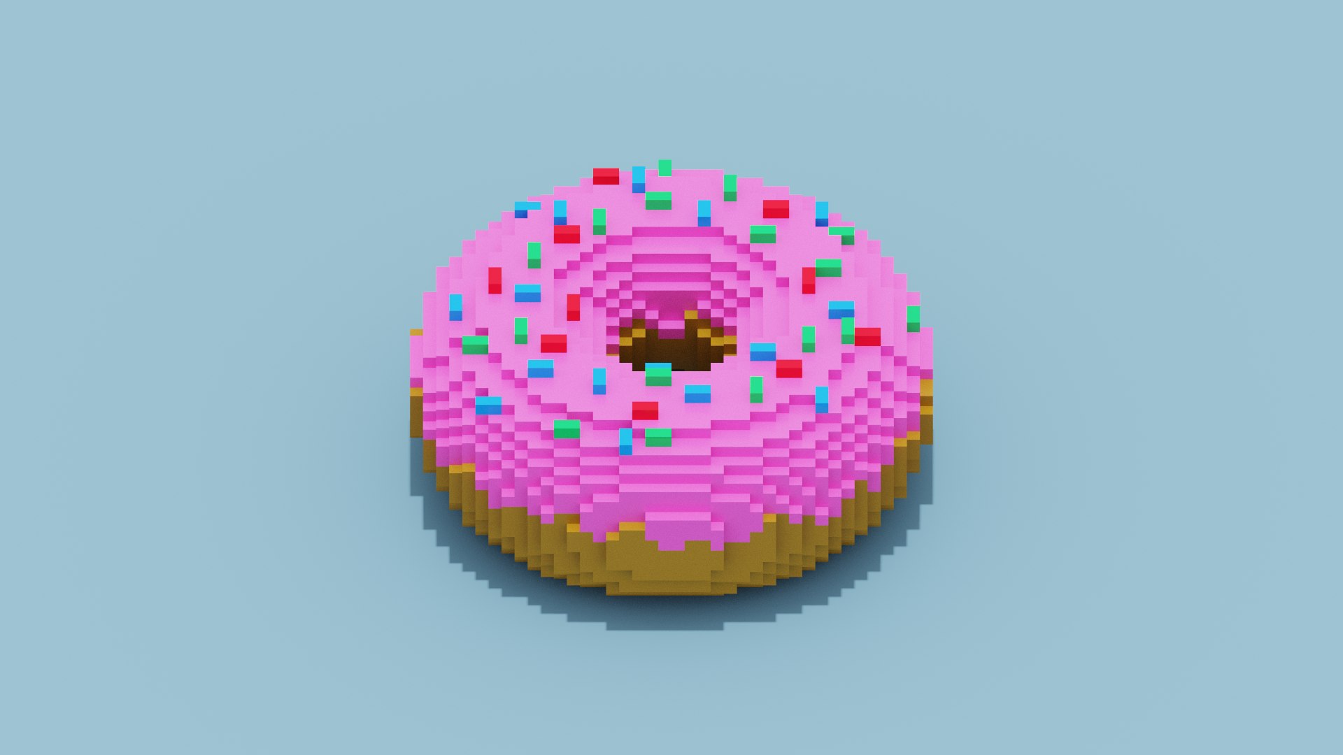 Voxel Donut 3D Model - TurboSquid 1910557