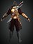 Realistisches manipuliertes Warrior-Scott-3D-Modell