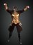 Realistisches manipuliertes Warrior-Scott-3D-Modell