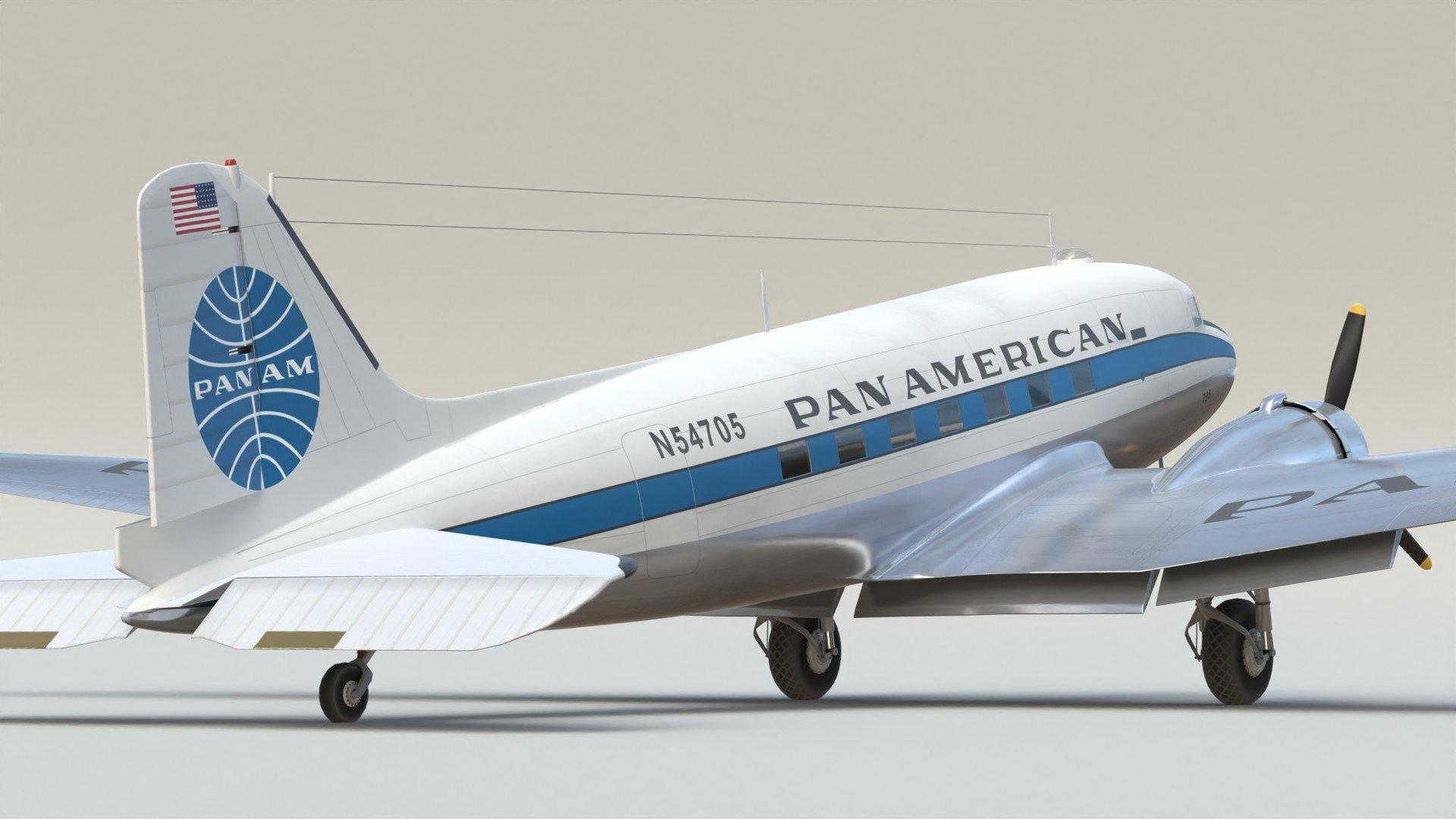 3D PAN AM DC3 Dakota SC model https://p.turbosquid.com/ts-thumb/VO/oxD0j5/Sa/dc3papr2/jpg/1753351257/1920x1080/fit_q87/341fd06776b11b48d0ac38e9d09fbaa4c886195b/dc3papr2.jpg