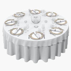 Round Dining Served Table
