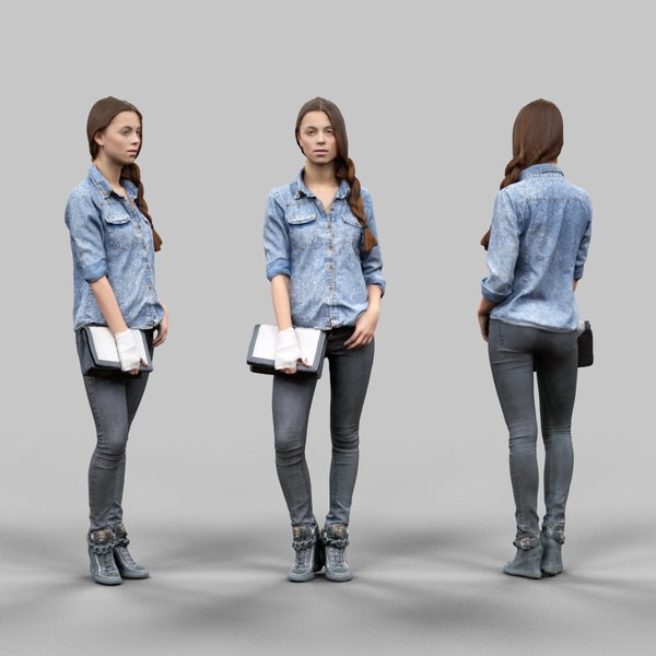 3d girl jeans trousers