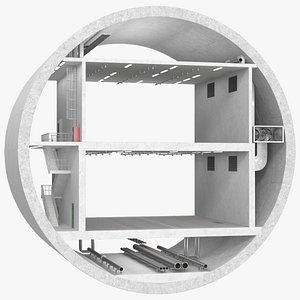 Two Level Car Tunnel Cross Section