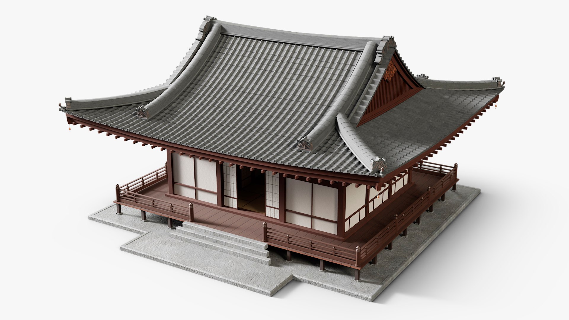 Japan Traditional House 3D model preview