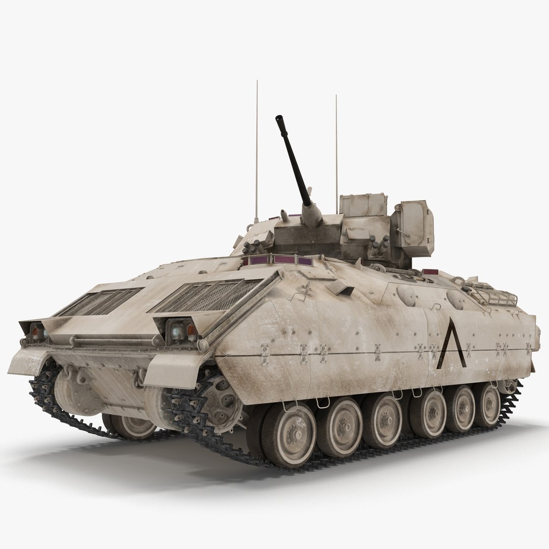 US Infantry Fighting Vehicle Bradley M2 Rigged 3D model preview