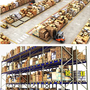 Warehouse Rack and Scane Collection 1