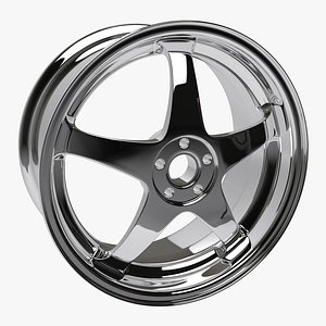 5 spokes rim obj