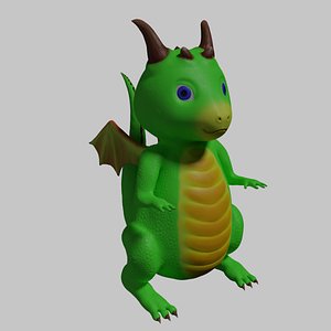 Cute dragon 3D model