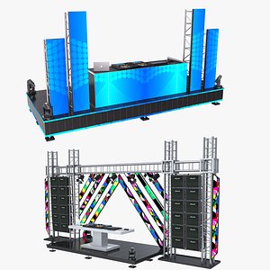 3D model DJ Stage Collection