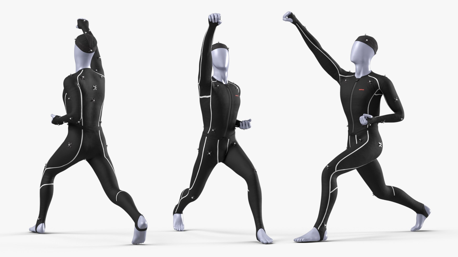 Mannequin in a Motion Capture Suit by OptiTrack 3D model preview