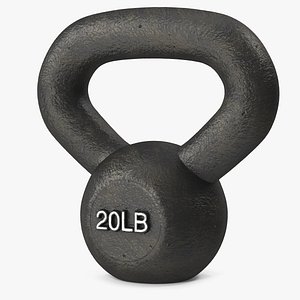 Wide Handle Iron Kettle Bell 20lb