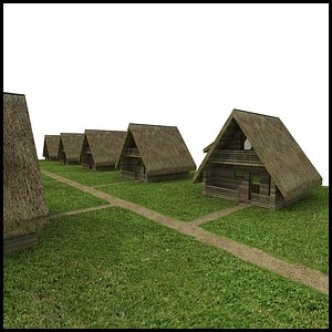 thatched house 3d model