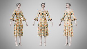 Dress 03 Retro Geometric Abstract