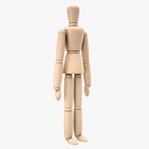 3D model Drawing Mannequin VR / AR / low-poly