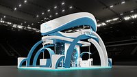 booth 9x6 white and blue