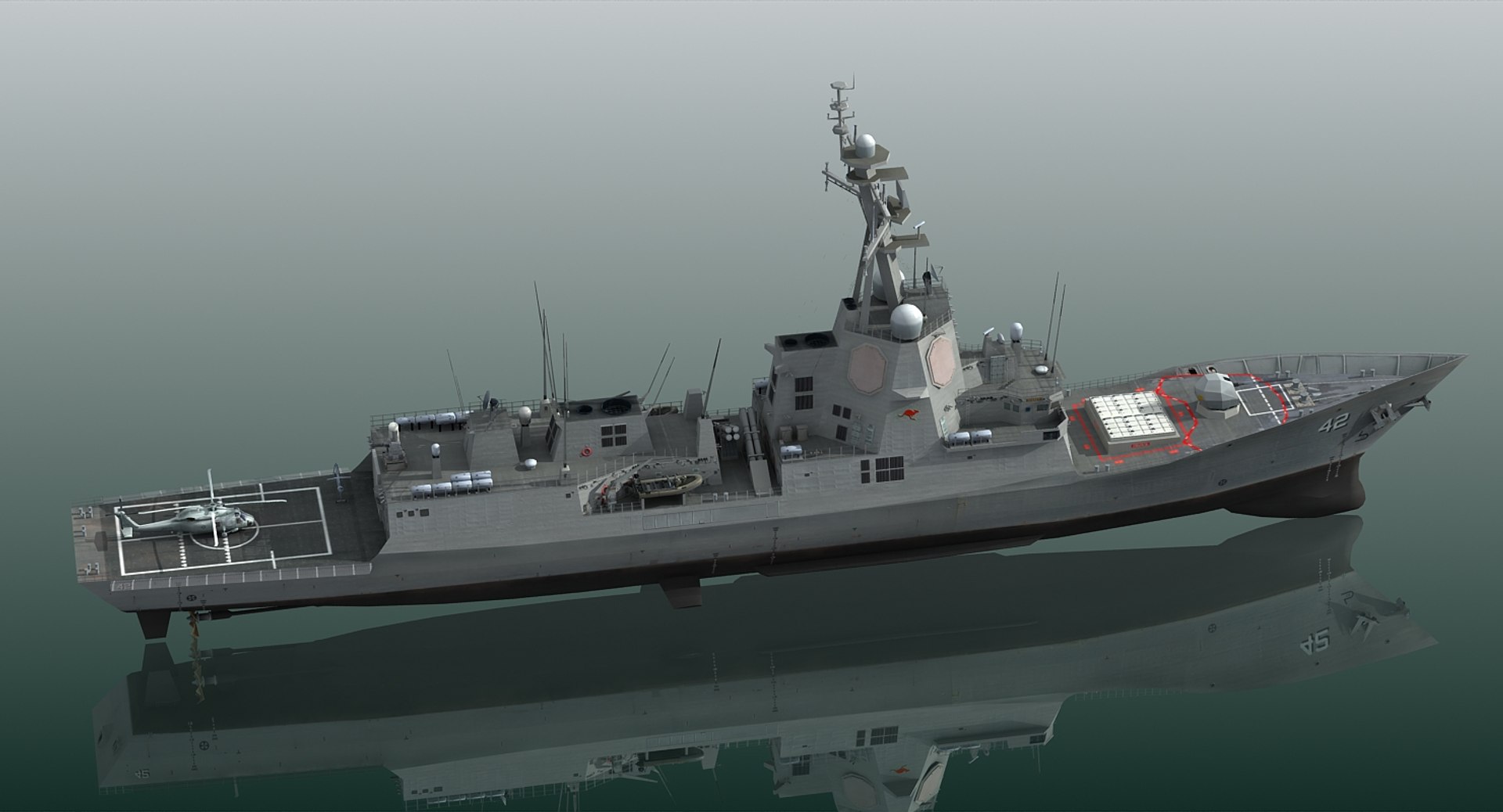 3D Model Hmas Sydney 42 Class Destroyer - TurboSquid 1328228