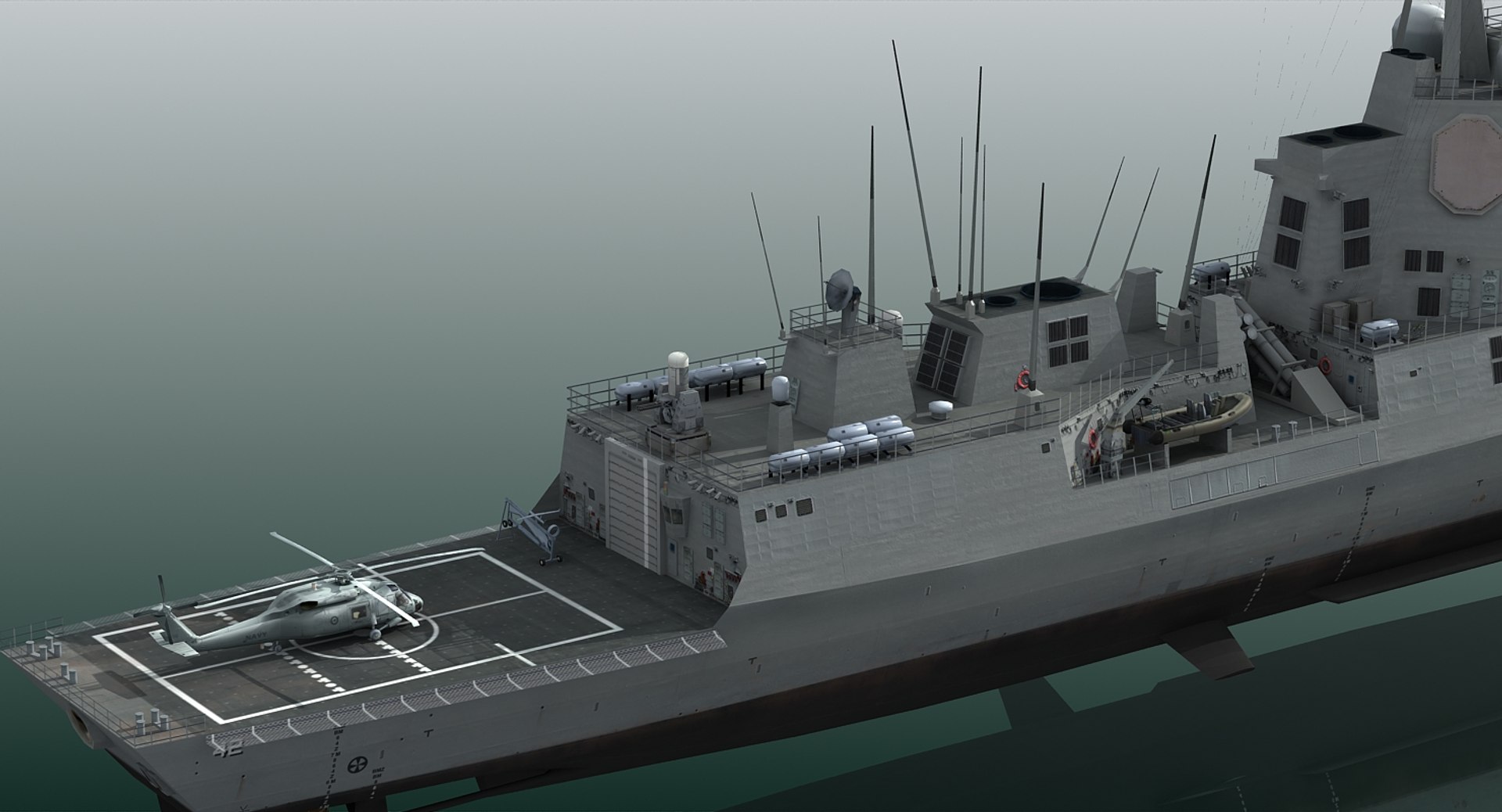 3D Model Hmas Sydney 42 Class Destroyer - TurboSquid 1328228