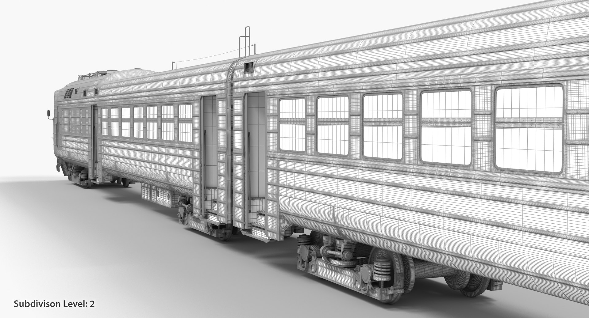 3d Model Dr1a Diesel Passenger Train