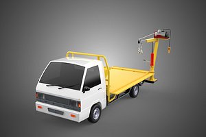 3 WAY WIDE DECK CRANE HOIST REMOTE ELECTRIC WINCH TRUCK PICKUP 3D