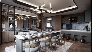 President Suite Hotel Blender - Fbx - Obj 3D model