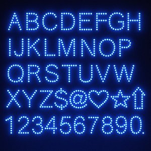 3ds bulb alphabet letters